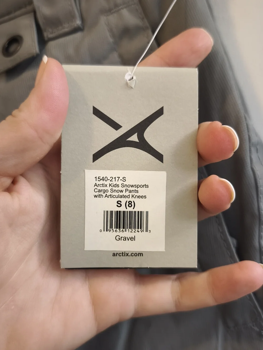 NWT Arctix Gray Waterproof Youth Cargo Pants